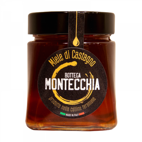 miele di castagno 370ml biologico senza trattamenti Bottega Montecchia a Teramo in Abruzzo