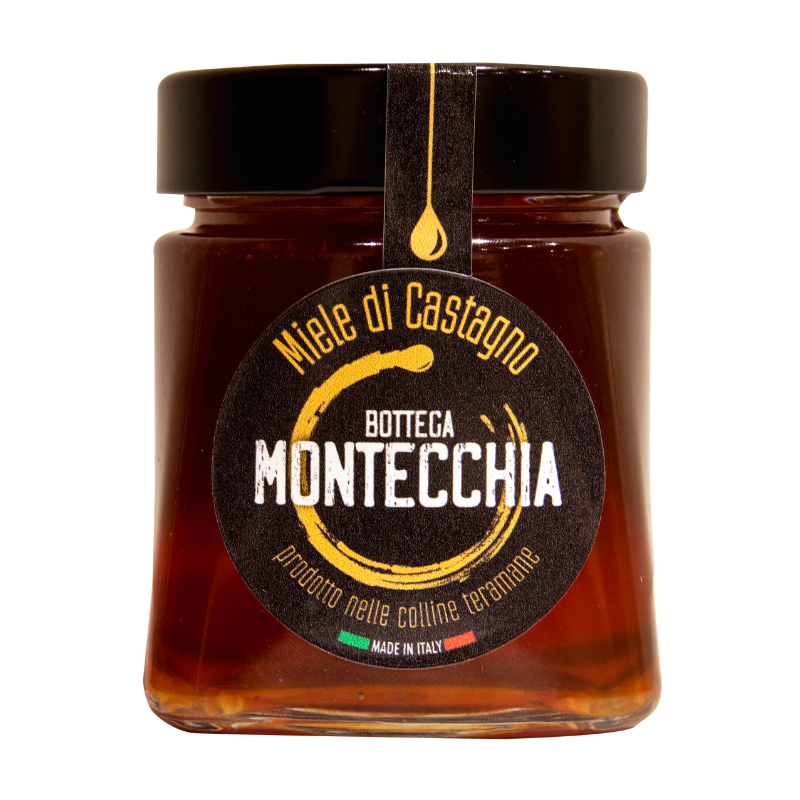 miele di castagno 370ml biologico senza trattamenti Bottega Montecchia a Teramo in Abruzzo