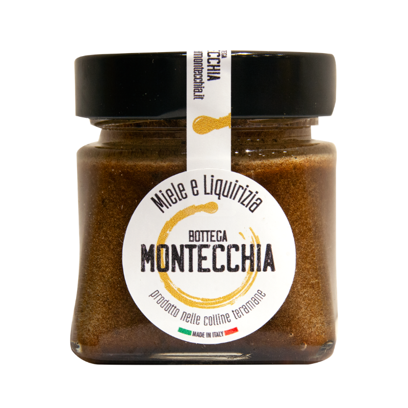 miele alla liquirizia 110ml biologico senza trattamenti Bottega Montecchia a Teramo in Abruzzo