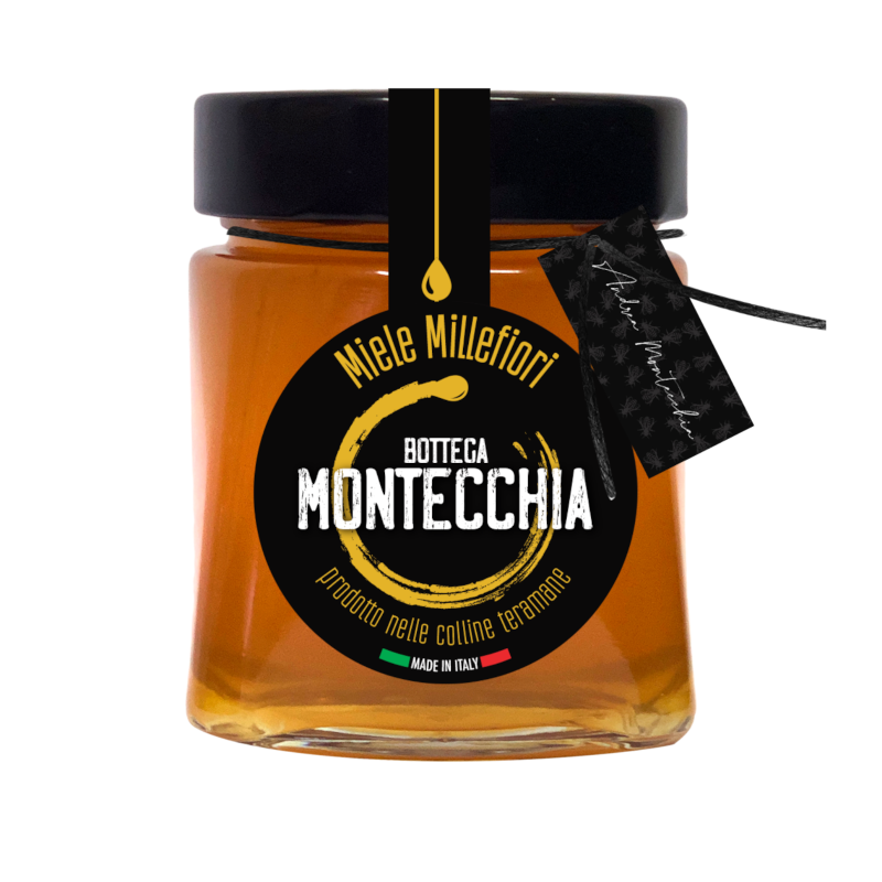 miele millefiori 110ml biologico senza trattamenti Bottega Montecchia a Teramo in Abruzzo