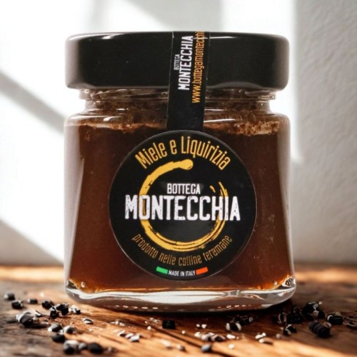 miele alla liquirizia 110ml biologico senza trattamenti Bottega Montecchia a Teramo in Abruzzo