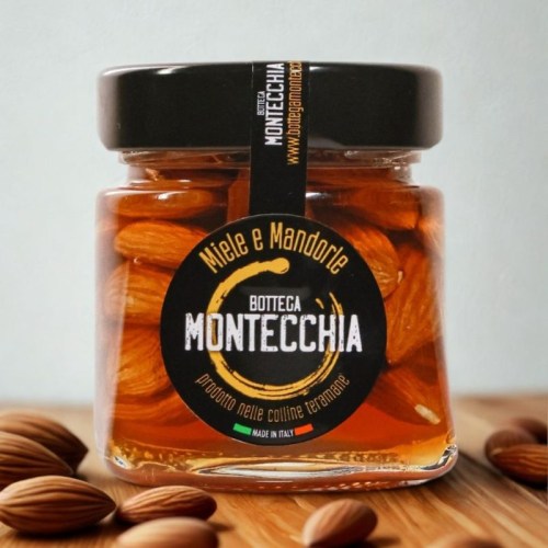 miele 110ml con mandorle senza trattamenti Bottega Montecchia a Teramo in Abruzzo