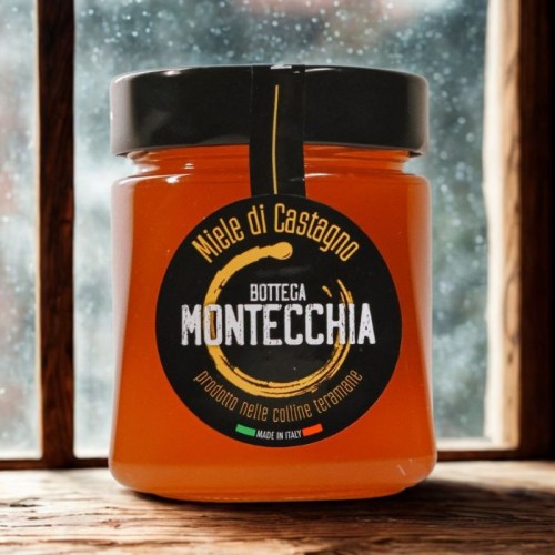 miele 110ml di castagno biologico senza trattamenti Bottega Montecchia a Teramo in Abruzzo