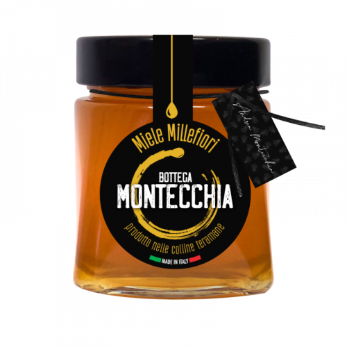 miele millefiori 110ml biologico senza trattamenti Bottega Montecchia a Teramo in Abruzzo