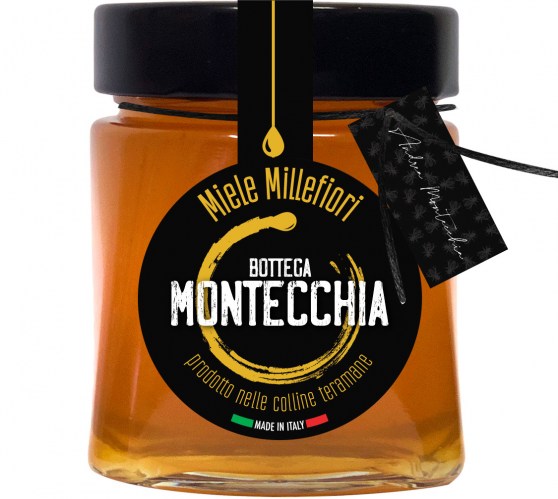 miele millefiori 370ml biologico senza trattamenti Bottega Montecchia a Teramo in Abruzzo