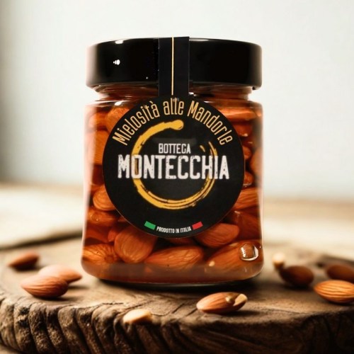 mielosità miele con mandorle 370ml biologico senza trattamenti Bottega Montecchia a Teramo in Abruzzo